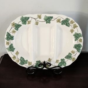 Large Franciscan Ivy II oval divided server 17"